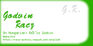godvin racz business card